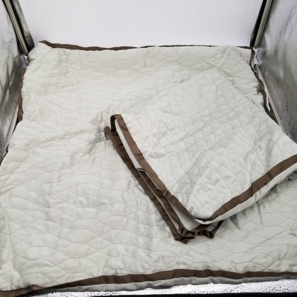 King Bed Pillow Cases Sham Covers Lot 6 Home Classics Brown Grey Embroidered - Picture 2 of 11